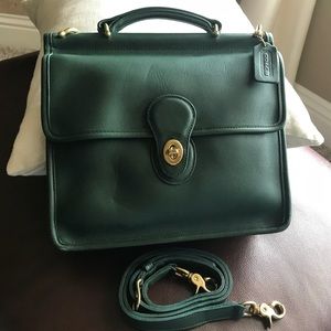 Coach Forest Green Willis Messenger Cross Body Bag